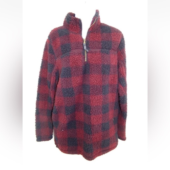 Women Red and Black Teddy Jacket - Picture 1 of 7